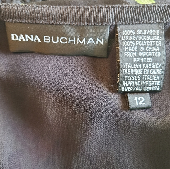 (340) Dana Buchman Woman's Silk Floral Print Skirt, Size: 12 Color: Black - Picture 6 of 16